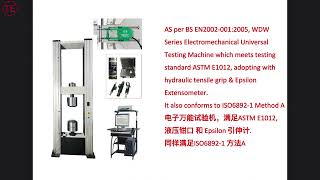 Tensile test under strain rate control as per BS EN2002 amp ISO6892 [upl. by Atnoled664]