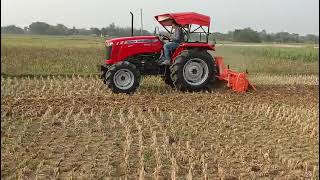 Massey 254 Dyna Smart 4wd Rotovator performance [upl. by Notlem]