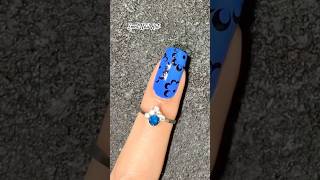 Blue and black nail design for beginners 💅💕nailart2024 nailartshortsviral shorts [upl. by Reinhardt365]