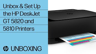 Unboxing and Setting Up the HP DeskJet GT 5820 and 5810 Printers  HP Printers  HP Support [upl. by Mairym]