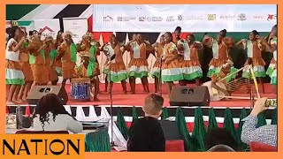 Mathare 4A JSS students perform Kisii folk song at Kenya Music Festival in Eldoret [upl. by Ecinaj]