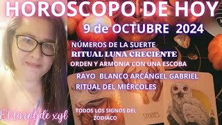 HORÓSCOPO DE HOY 9 DE OCTUBRE 2024 SIGNO POR SIGNO [upl. by Pinette]