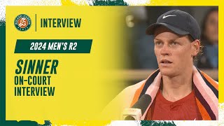 Sinner Round 2 postmatch interview  RolandGarros 2024 [upl. by Jehanna128]