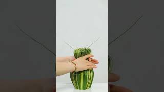 Sisal Leaf Flower Vase Craft [upl. by Aicelaf986]