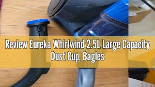 Review Eureka Whirlwind 25L Large Capacity Dust Cup Bagless Canister Vacuum Cleaner NEN110C Lightw [upl. by Anerys]