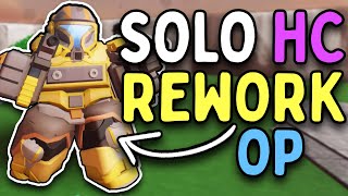 SOLO HARDCORE WITH OP REWORKED COMMANDO  Roblox Tower Defense Simulator [upl. by Nylirrehs]