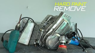 How to Remove Hard Paint From Bike Engine  Yamaha RX100 [upl. by Latrice]