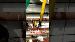 Tapping point is done gas line 2 copperpipe welding gasline 2 construction subscribe [upl. by Lanctot457]