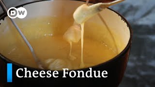 How To Make An Authentic Cheese Fondue  A Typical Dish From Switzerland [upl. by Hereld945]