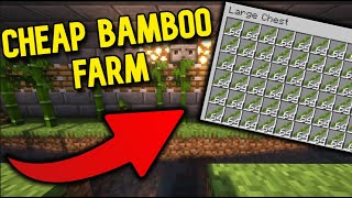 The Cheapest Bamboo Farm  Minecraft Farm Tutorial [upl. by Alig]