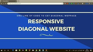 Responsive Diagonal Website Design Tutorial  Diagonal Background CSS  Angled Website Design [upl. by Naol]