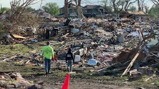 RAW VIDEO Greenfield IA Tornado Damage Cleanup [upl. by Lrad235]