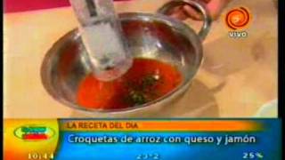 croquetas de arroz con queso y jamon pt3 201012133gp [upl. by Ecirpac]