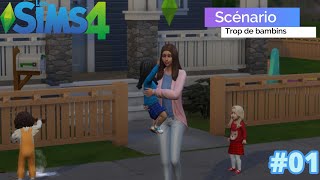 Les Sims 4  Scénario  Trop de Bambins 1  Lets Play [upl. by Ahtelahs594]