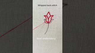 Whipped back stitch flower embroidery [upl. by Eimmak]