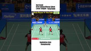 Kevin SanjayaMarcus Gideon INA Vs YutaEndo  Badminton Asia Championship [upl. by Akerboom]