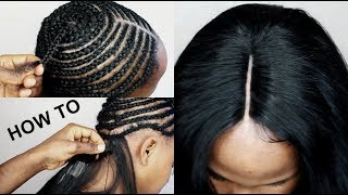 HOW TO DO Full Sew In WEAVE No Leave Out Tutorial Video For BEGINNERS [upl. by Oznola]