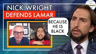 Nick Wright on FirstThingsFirst SAYS WHAT about Lamar Jacksons treatment in the media 752 [upl. by Gies61]