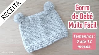 ✅ Gorro de Bebê Muito Fácil em Tricô 79  Passo a Passo por Rosiene [upl. by Askari]