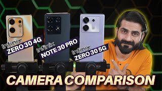 Infinix Zero 30 4G vs Infinix Zero 30 5G vs Infinix Note 30 Pro Detailed Camera Test Comparison [upl. by Alesig552]