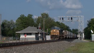 Three Big Four Depots CSX Indips Line WinchesterParker CityIN Union City Elroy Ansonia OH [upl. by Daffie123]