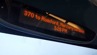 London Bus Announcement 370 to Romford Mercury Gardens [upl. by Beaumont998]