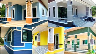 Top 100 House Painting colours Outside 2023  Exterior Wall Paint Color Combinations Ideas [upl. by Weinshienk668]