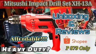 Mitsushi 800w XH13A Impact Drill Setkomponerozx4642 [upl. by Atrahc208]