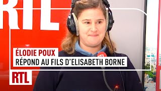 Elodie Poux répond à la question du fils dElisabeth Borne [upl. by Siduhey]