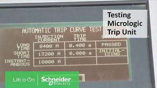 Testing Micrologic Trip Unit with Full Function Test Kit  Schneider Electric [upl. by Sinnard258]