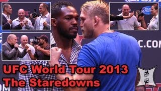 UFC World Tour 2013 Staredowns RouseyTate GSPHendricks VelasquezJDS  JonesGustafsson [upl. by Esch]