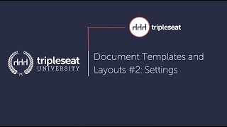 Document Templates and Layouts 2 Settings Level 3  TSU [upl. by Wilmette]