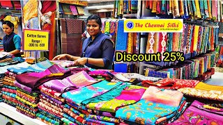 The Chennai silks anniversary day linen cotton sarees with discount price 25 😍 thechennaisilks [upl. by Ann-Marie]