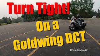 Learn to U Turn a Goldwing DCT  Part 1 [upl. by Oicirtap716]