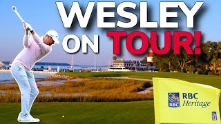 Wesley GOES LOW on PGA Tour First Round of RBC Heritage VLOG Bryan Bros Golf [upl. by Harwin]