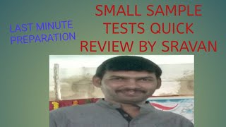 SMALL SAMPLES IN TELUGU ALL TESTS t F CHISQUARE [upl. by Floro]