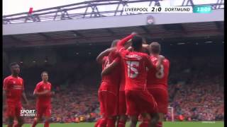 Liverpool FC vs Borussia Dortmund 40 10082014 Lovren Goal [upl. by Dannica]