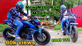 New Pulsar N160 Full Modified 🥵😍 New N160 silencer change 🔥💥n160 viralvideo new n160modified [upl. by Noremac]