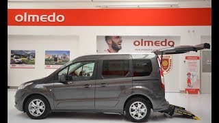 FORD TOURNEO ALLESTITO CON PIANALE RIBASSATO OLMEDO PER IL TRASPORTO DI UNA CARROZZINA [upl. by Ymme]