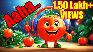 Aaha Tamatar  आहा टमाटर  A Fun Hindi Poem For Kids [upl. by Kiley]