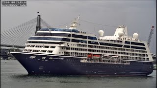 Cruise ship Azamara Journey leaves White Bay CT This is Sydney Harbour Australia LIVE Cam 812024 [upl. by Carissa]