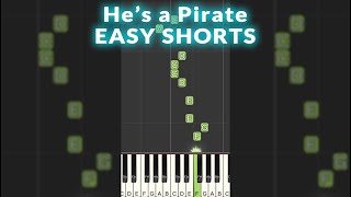 Pirates of the Caribbean  Hes a Pirate EASY Piano Tutorial shorts [upl. by Buzz]