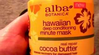 Alba Botanica Hawaiian Deep conditioning minute Mask Cocoa Butter REVIEW [upl. by Bellamy]