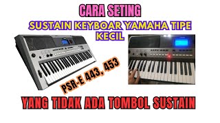 Cara Seting Sustain di Keyboard Yamaha Type Kecil  PsrE443 [upl. by Yennek]