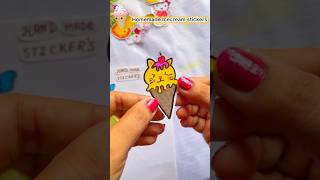 How to make own Homemade kawaii Stickers diy shorts kids [upl. by Belayneh]