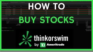 ThinkorSwim TOS Basics Tutorial How To Buy Stocks for Beginners [upl. by Bordy657]