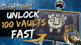 100 VAULTS FAST  Unlock RARE Ancient Vault Sails  Sea of Thieves Guide Vault of the Ancients [upl. by Atthia753]