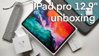 iPad PRO 129quot Unboxing  Apple Pencil 2 amp Accessories  Procreate first impression 👽 [upl. by Enaitsirk193]