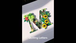 QUILLING LETTERS quilling quillingletters quillingart [upl. by Ameluz]