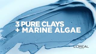 LOréal Paris Pure Clay  Marine Algae Mask [upl. by Marieann172]